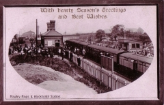 008a - Rowley Regis and Blackheath Station  'Greetings' C1910