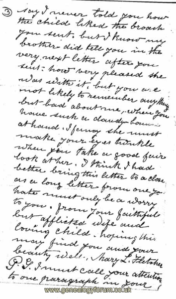 Taylor Nathan b1832 - Mysterious Mary letter (page 3)