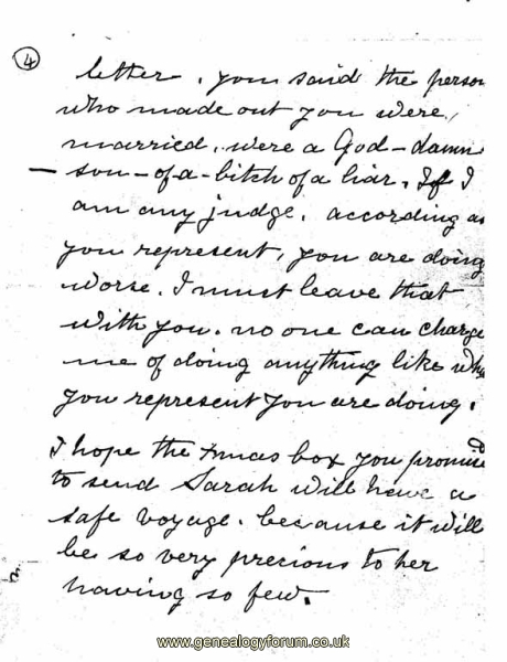 Taylor Nathan b1832 - Mysterious Mary letter (page 4)