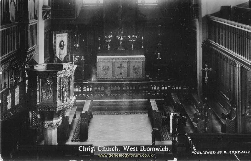 West Bromwich - Christ Church (interior) now demolished