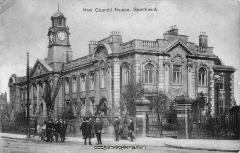009b Smethwick - New Council House (franked Dec 1907)