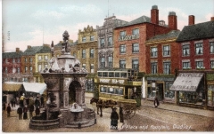 003d Dudley - Market Place and Fountain  C1900