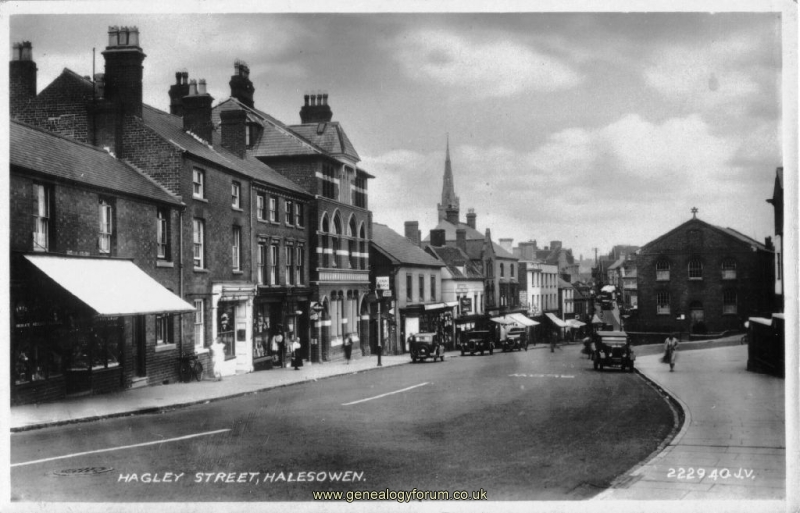 004a Halesowen - Hagley Street (franked 1st Dec 1933)