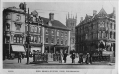 Wolverhampton - Queens  Square and St Peters Tower