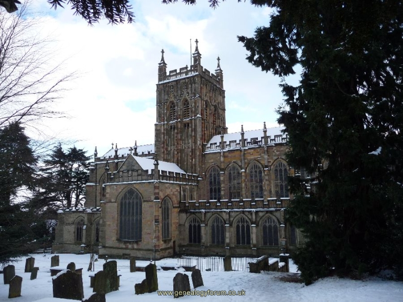 Great Malvern Priory - In the snow