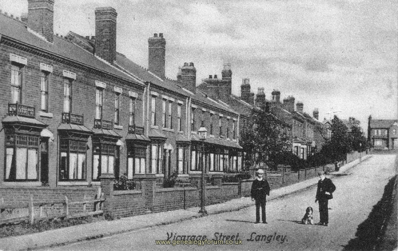 005c Langley - Vicarage Street (franked 1907)
