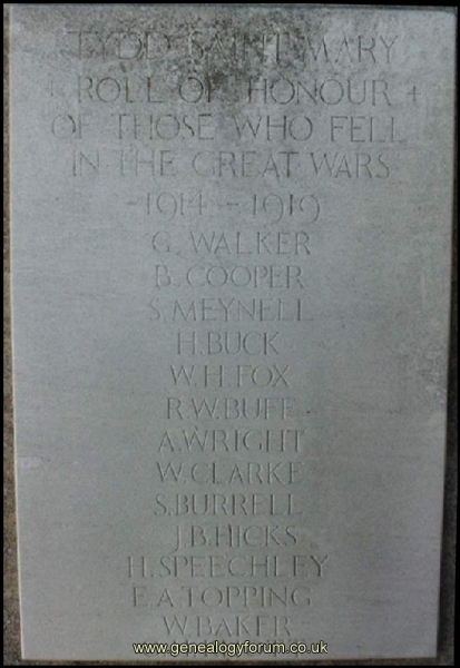 Lincolnshire, Tydd St.Mary - War Memorial