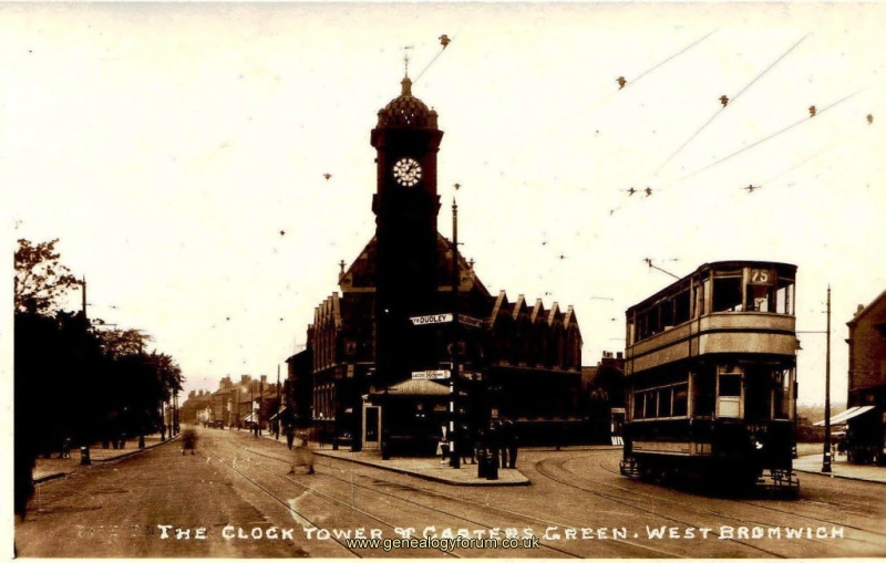 West Bromwich - Clock Tower and Carters Green C1900
