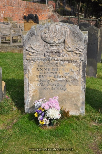 Scarborough - Memorial stone of Anne Bronte