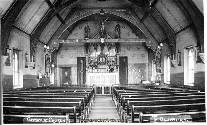Oldbury - St Francis Xavier R C Church early 20th c., interior.