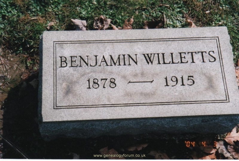 Benjamin Willetts - born 1878 Old Hill, Staffs