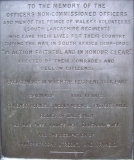 Cheshire - Warrington Memorial to the South Lancs in South Africa