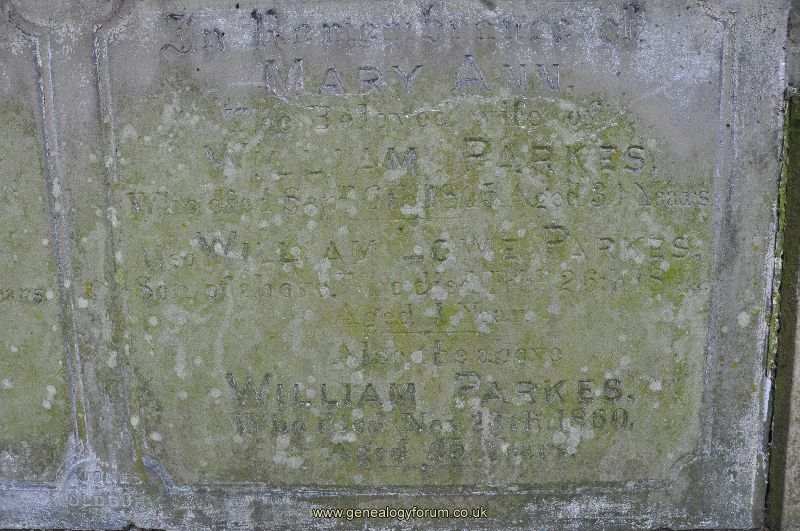 Parkes (3) William, Mary Ann, William Lowe Parkes