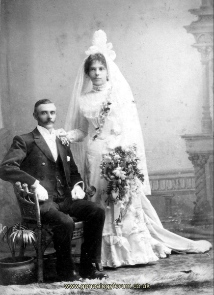 Lucy Eliza Hillier - Walter Morris Ricketts - Wedding - Victoria, Australia - 1900