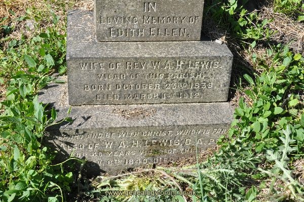 Lewis - Edith, Rev W.A.H