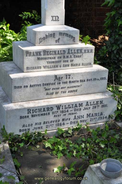 Allen - Richard, Ann Maria & son Frank Reginald K.I.A.