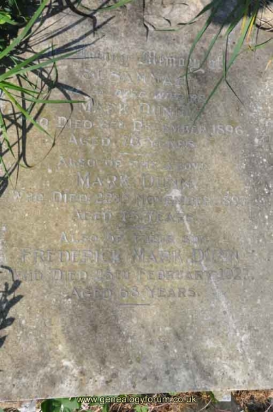 Dunn - Mark, Susannah & son Frederick