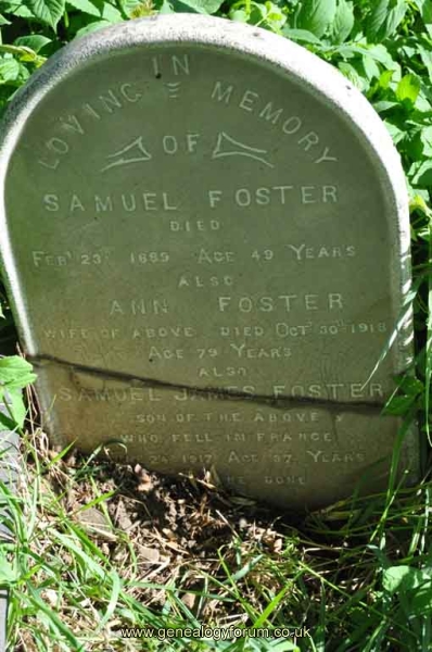 Foster - Samuel, Ann & son Samuel