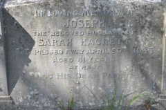 Hackett - Joseph, husband of Sarah