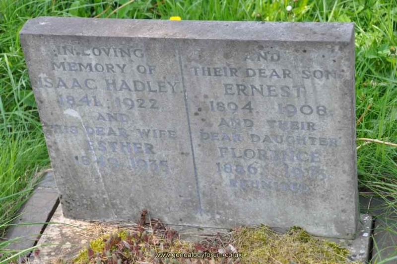 Hadley - Isaac, Esther, son Ernest & dau Florence