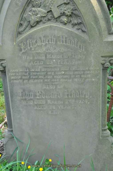 Hadley - John Edward, Elizabeth