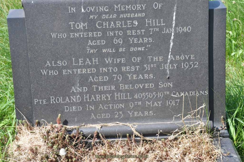 Hill - Tom, Leah & son Roland (KIA)
