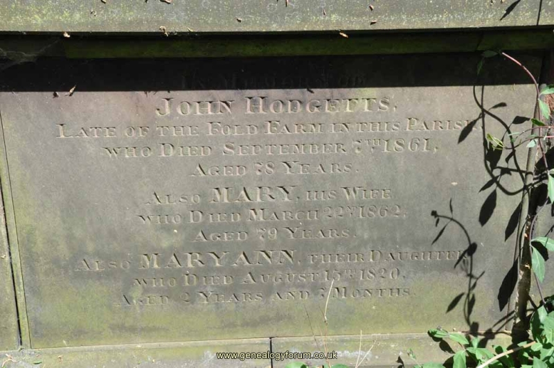 Hodgetts 1 - John, Mary & dau Mary Ann
