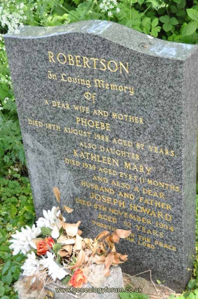Robertson - Joseph H, Phoebe & dau Kathleen