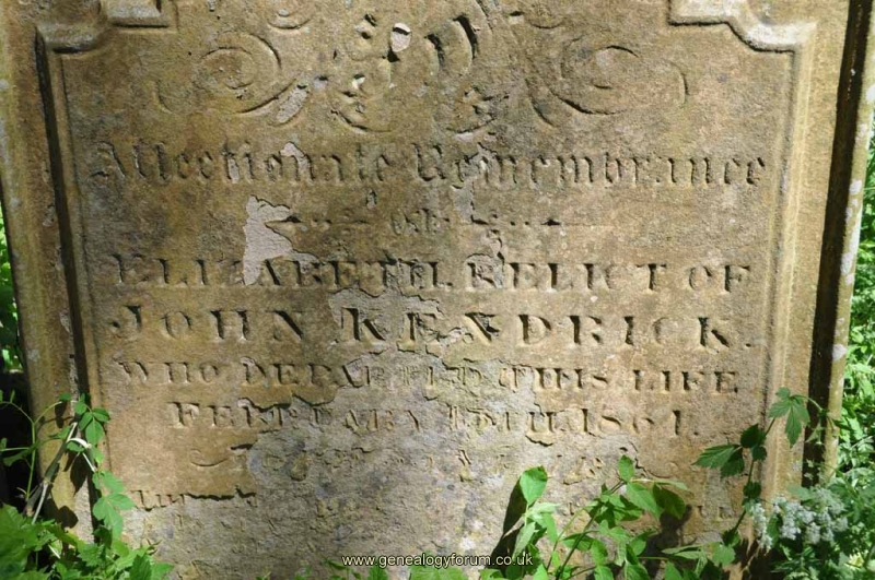 Kendrick - Elizabeth, wife of John