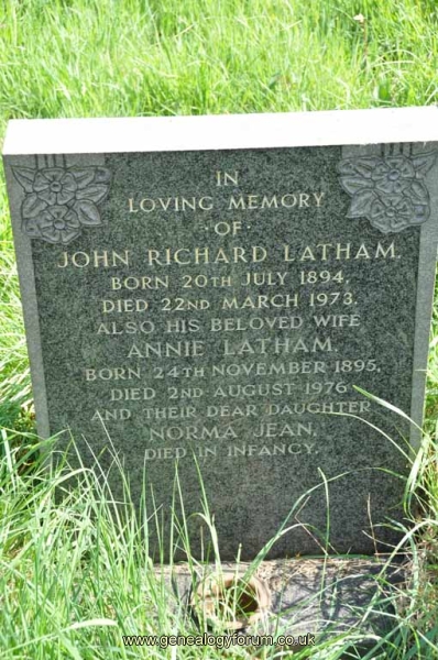 Latham - John, Annie & dau Norma