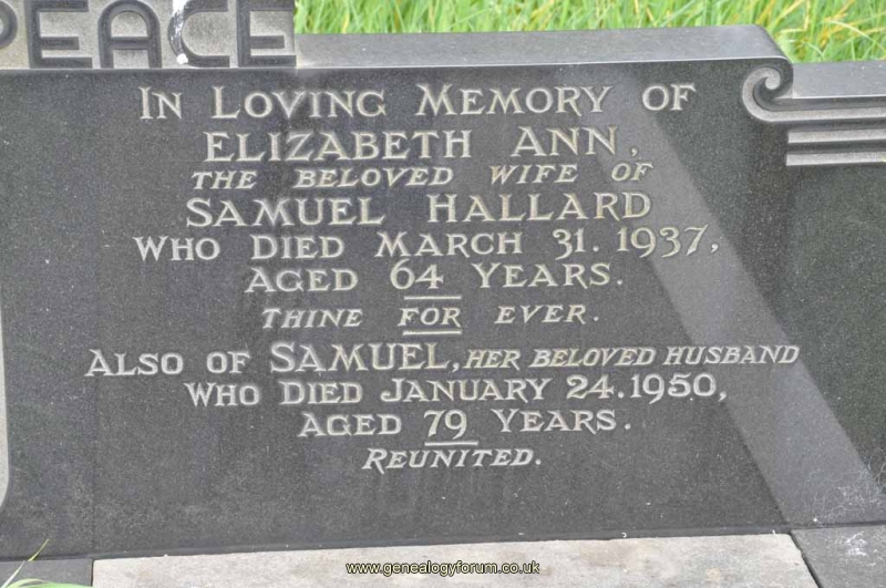 Hallard - Samuel, Elizabeth