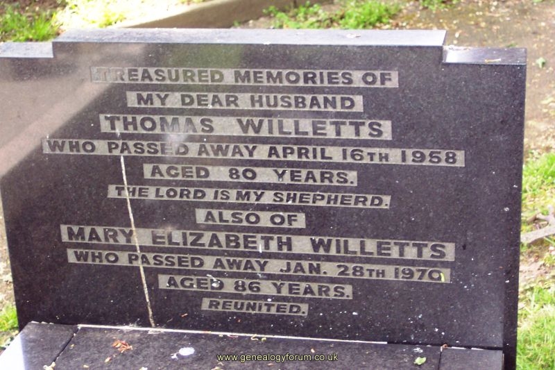 Thomas & Mary Willetts