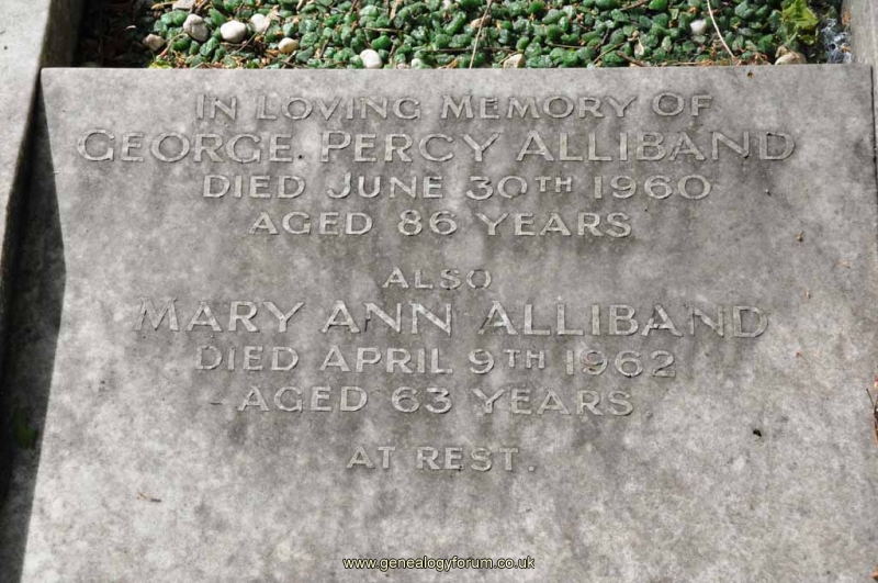 Alliband - George, Mary Ann