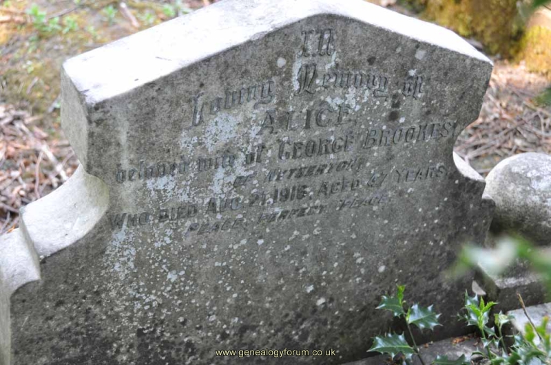 Brookes - Alice (wife of George)