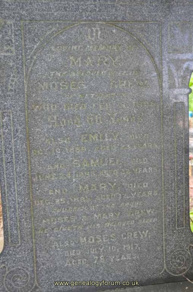 Crew - Moses, Mary & Emily, Samuel, Mary