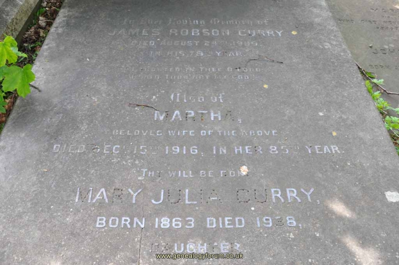 Curry - James, Martha & dau Mary Julia