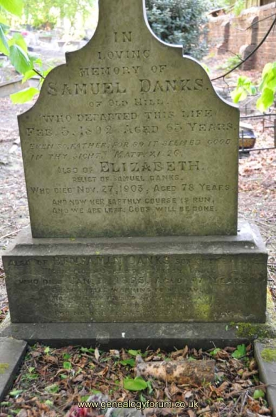 Danks - Samuel, Elizabeth & son Benjamin
