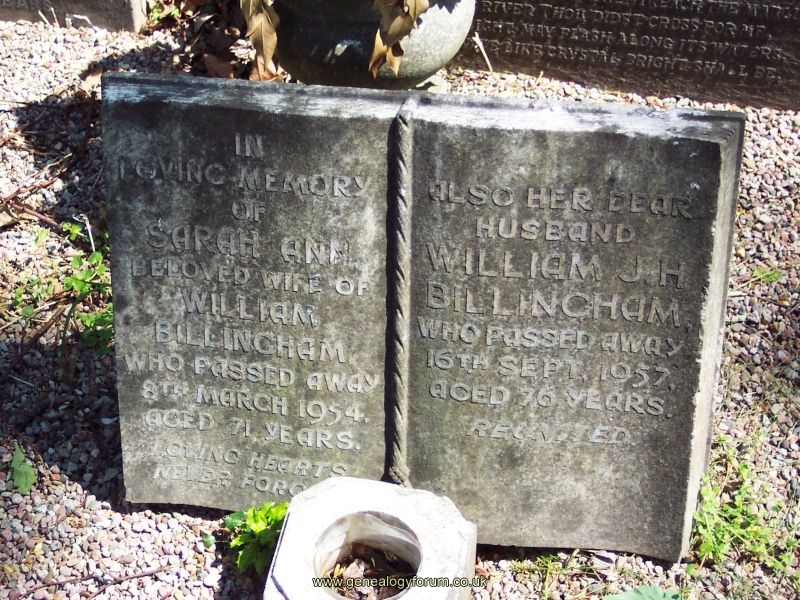William & Sarah Ann Billingham