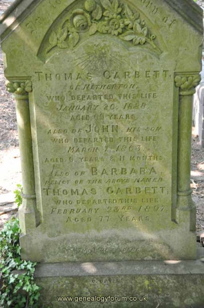 Garbett - Thomas, Barbara & son John
