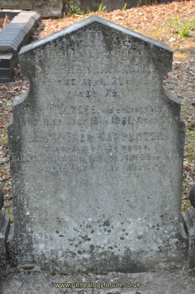 Grainger - Stephen, Frances & son in law Fred Carpenter (KIA)