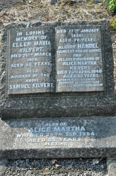 Kilvert - Samuel, Ellen & Handel, Alice Martha