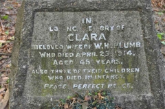 Plumb - Clara (wife of W.H.)