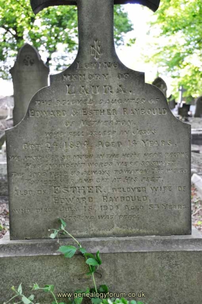 Raybould - Esther (wife of Edward) and dau Laura