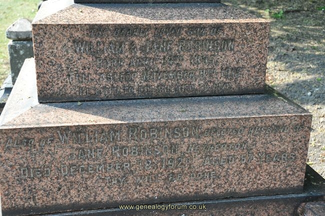 Robinson - William (husband of Jane) & son