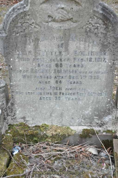 Rolinson - John Tittley, Rachel & son John K.I.A