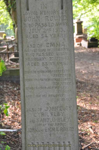 Round - John , Emma & sons John Eley, Cyril Eley, Harold Eley