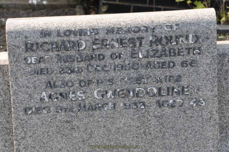 Round - Richard (husband of Elizabeth) & 1st wife Agnes