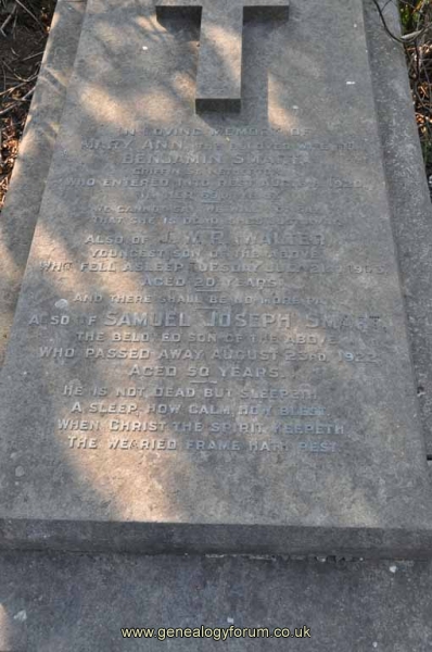 Smart  - Mary Ann (wife of Benjamin) & sons Walter and Samuel