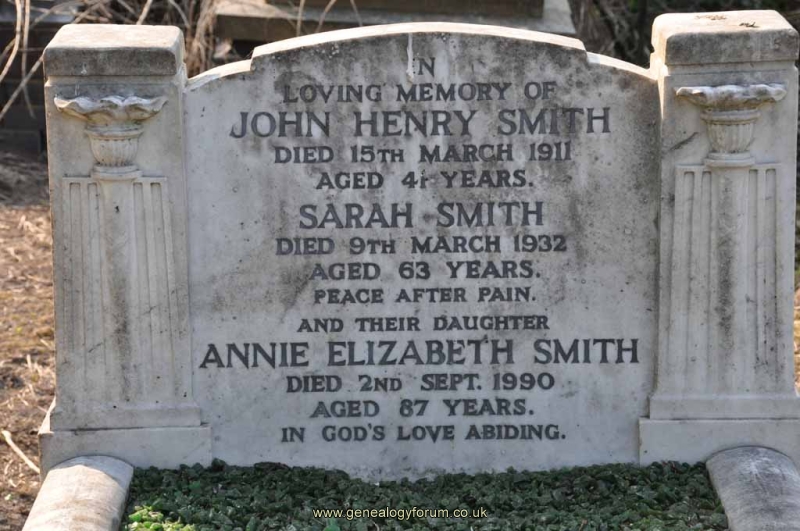 Smith - John, Sarah & dau Annie