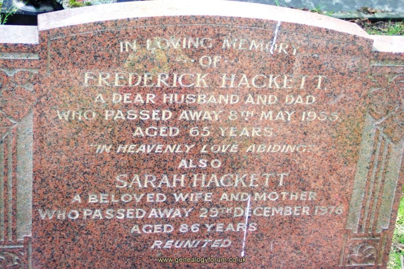 Frederick & Sarah Hackett